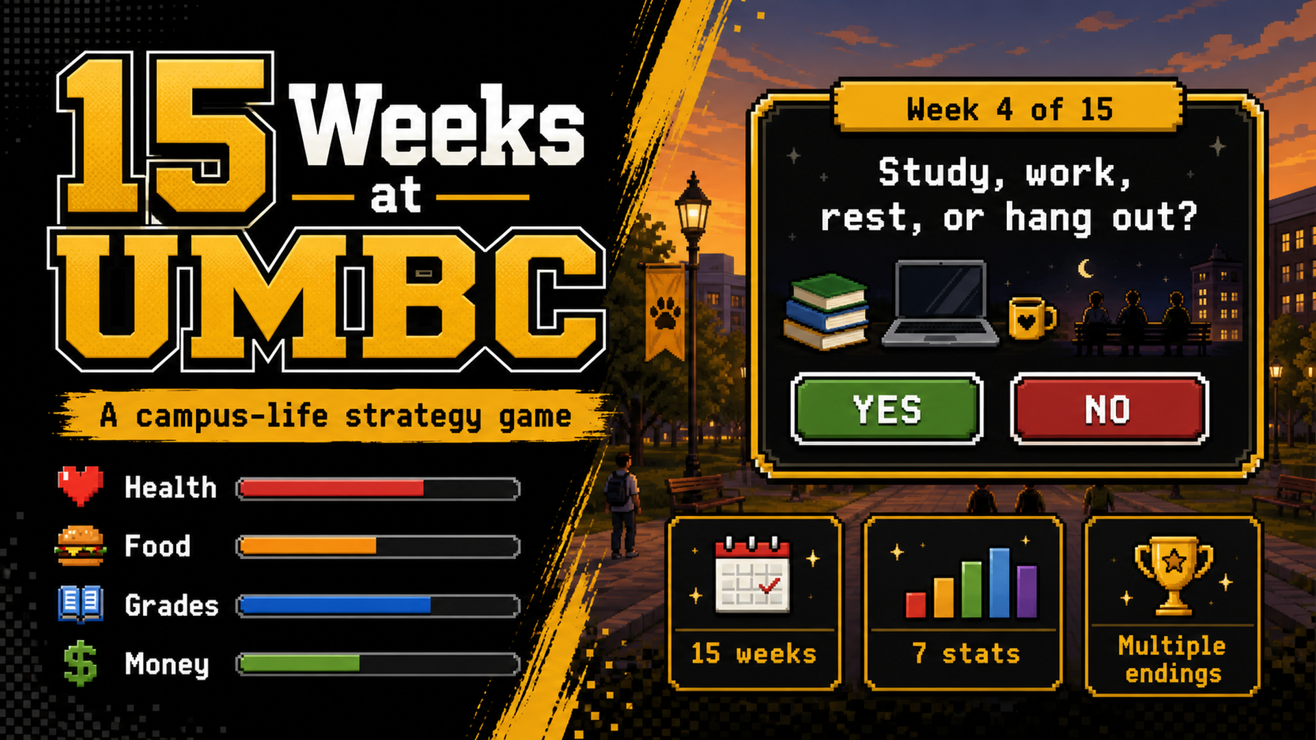 15 Weeks at UMBC arcade-style thumbnail